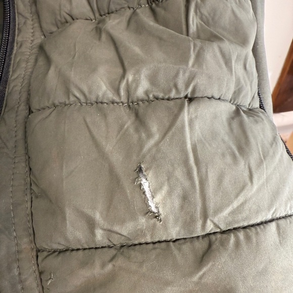 Hooded Quilted Water Repellent Jacket flawed green size XL - Picture 2 of 9